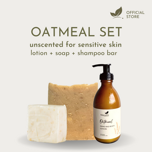 Oatmeal Set (Soap + Shampoo Bar + Lotion) Unscented
